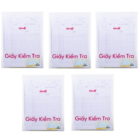 Bộ 5 Giấy kiểm tra Điểm 10 TP-GKT02 4 ô ly vuông