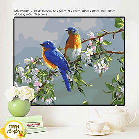 Mua Tranh Sơn Dầu Số Hóa Đôi Chim Nhiều Kích Thước Sondausohoavn Mã DV012