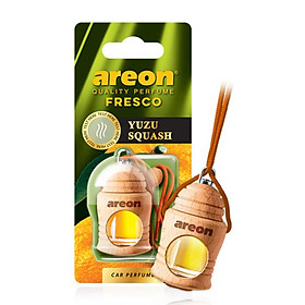 Tinh dầu treo xe ô tô hương quýt tây  Thanh mát, Sảng khoái, Hạn chế say xe - Khử mùi hôi chỉ 5S - Areon Fresco Yuzu Squash