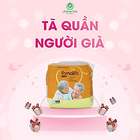 Bỉm tã quần người lớn FAMOLIFE Cao Cấp Size M8/L7, mềm mại, thấm hút, chuẩn chất lượng Châu Âu