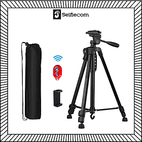 [Tripod] Chân đế điện thoại và máy ảnh Selfiecom 3366 có remote Bluetooth ( Giao màu ngẫu nhiên) - Hàng chính hãng