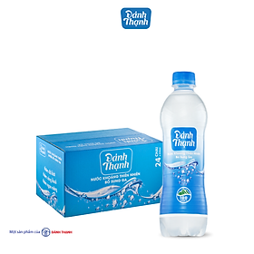 Thùng 24 chai Nước Khoáng Thiên Nhiên Có Ga Đảnh Thạnh 430ml (Đảnh Thạnh Lạt)