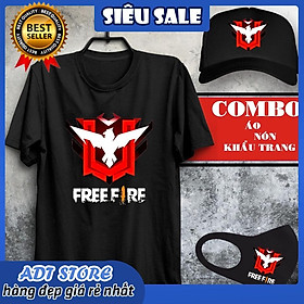 Combo Áo Thun Free Fire Rank Huyền Thoại Màu Đen cực chất siêu phẩm bán chạy shop