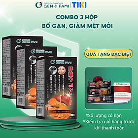Combo 3 Hộp Viên Uống Bổ Gan Kanzo Ukon Genki Fami Nhật Bản Hỗ Trợ Giải Độc, Bảo Vệ Tăng Cường Chức Năng Gan