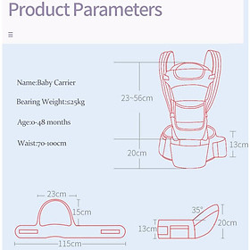 0-48M Công Thái Học Cho Bé 15 Sử Dụng Cách Trẻ Sơ Sinh Hipseat Carrier Mặt Trước Quấn Bé Sling Du Lịch kangaroo Túi - one