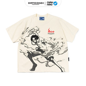 Áo Thun DirtyCoins x One Piece Ace T-shirt - Cream