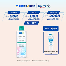 Nước tẩy trang sạch sâu cho da mụn, nhạy cảm Hada Labo Micellar Water Acne Care 240ml