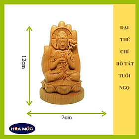Tượng Phật bản mệnh Đại Thế Chí bồ tát bằng gỗtượng để ô tô, bàn làm việ, quà