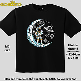 Cha & Con, mã G72. Áo thun hàng hiệu Goking, form unisex cho nam nữ, trẻ em, bé trai gái. Áo phông in đẹp, quà tặng cao cấp cho gia đình, cặp đôi, doanh nghiệp, hội nhóm - Đen, 100% cotton - 0'