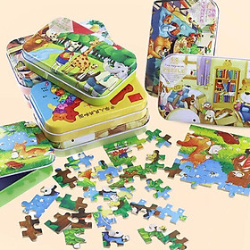 Ghép Hình Puzzle 60 Mảnh Hộp Thiếc