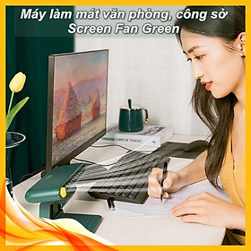 Mua ️ Quạt Sạc Để Bàn Làm Việc Máy Làm Mát Không Khí Thiết Kế Giữ Tiện Lợi Screen Fan Green