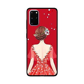 Ốp Lưng Dành Cho Samsung Galaxy S20 Plus mẫu Cô Gái Váy Đỏ - Hàng Chính Hãng