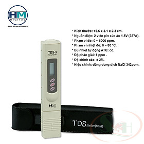 Bút đo TDS HM Digital Premier TDS-3 kiểm tra chất rắn hòa tan nước bể thủy sinh cá tép thủy canh