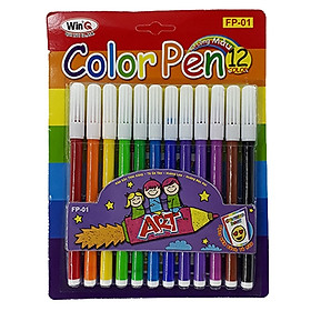 Bộ Bút Lông Màu Color Pen WinQ FP-01 (12 Màu)