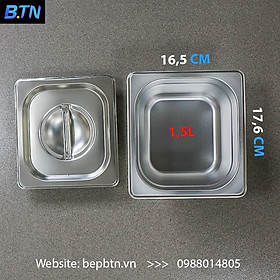 Mua Khay đựng thạch trà sữa  khay topping 1/6 sâu 10 chất liệu inox cao cấp đựng thực phẩm BTN