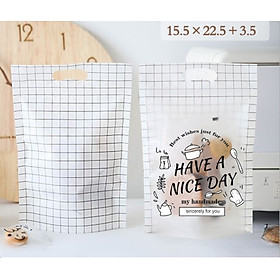 Mua Túi zip đựng bánh kẹo sọc đen  Have a nice day  15x22cm (50 túi)
