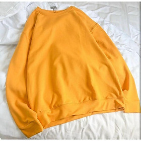 Áo sweater trơn vàng nghệ 100% cotton mềm mịn unisex ulzzang - ẢNH THẬT