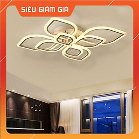 ĐÈN led ốp trần trang phòng khách-G02 đèn trang trí 8 cánh hình lá, có 3 chế độ sáng