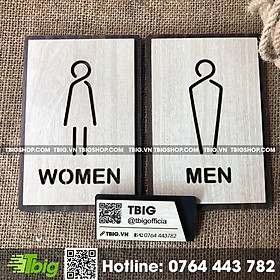 Mua Bảng Men - Women 2 lớp bằng gỗ cắt laser