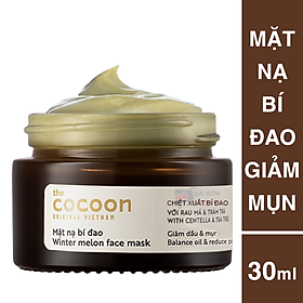 Mặt nạ bí đao cocoon 30ml da dầu, mụn ẩn