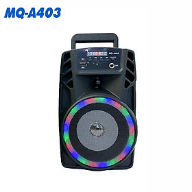 Loa bluetooth hát karaoke xách tay MQ-A403 loa kẹo kéo mini nghe nhạc cực đã có đài FM, thẻ nhớ, usb tặng kèm mic - hàng chính hãng