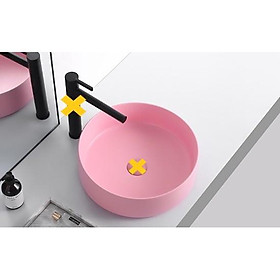 Mua Lavabo đặt bàn màu hồng