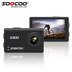 SOOCOO SOCO S300 CAMERA THPTY ACTION CAM ULTRA HD 1080P 4K 30FPS HI3559V100 IMX377 với điều khiển bằng giọng nói WiFi 2.35 "Touch LCD Màu sắc: Xám