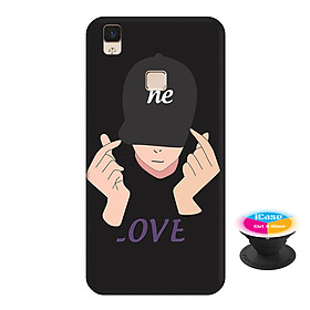 Ốp lưng nhựa dẻo dành cho Vivo V3 Max in hình He Style - Tặng Popsocket in logo iCase - Hàng Chính Hãng
