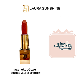 No.6 - Màu đỏ cam - Son lì siêu mịn cao cấp Hàn Quốc - Golden Velvet Lipstick - Laura Sunshine - Nhật Kim Anh