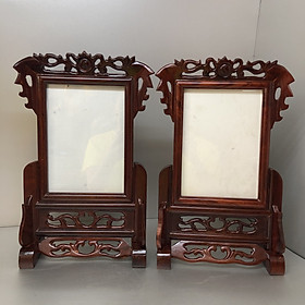Mua Combo đôi Khung ảnh Thờ Gỗ Hương xịn: khung hoàn thiện kỉ phun sơn PU cao cấp - TL53