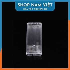Hộp Đựng Pin AA Có Công Tắc Bằng Nhựa Trong Suốt (Có Nắp)