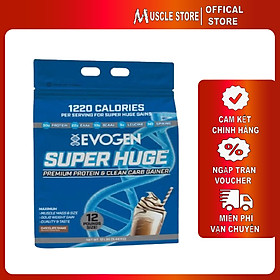 [Chính hãng] Evogen Super Huge (5.4KG), Sữa Tăng Cân & Cơ Nạc Cao Cấp, 50g Protein, 22g EAA, 10g BCAA, Potent Evozyme