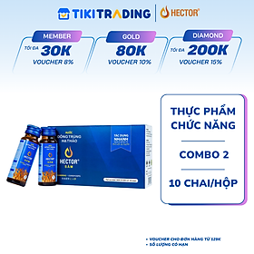 Thực phẩm chức năng - Tăng lực nhanh - Đông trùng hạ thảo Hector Sâm (Combo 2 hộp 20 chai) Dạng Nước, Uống Trực Tiếp, Tăng Cường Sinh Lý Nam Nữ, Phục Hồi Sức Khỏe, Nam, Nữ, Người Lớn Tuổi Đều Dùng Được (50ml/chai)