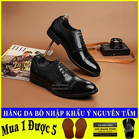 Giày Tây Nam Công Sở Da Bò Nguyên Tấm Phong Cách Sang Trọng Lịch Lãm AQ268