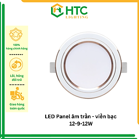 Đèn LED Panel âm trần 9W, viền bạc, ánh sáng trắng hoặc 3 chế độ màu - Thương hiệu MPE - Ánh sáng trắng