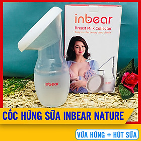 Cốc Hứng Sữa Silicon Inbear Nature (IBC - 7100), Vừa Hứng Vừa Hút Sữa, Dính Bám Chắc Không Cần Giữ Tay, Hứng Được Cả Khi Nằm Không Bị Rơi