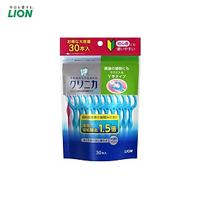 Set 30 tăm chỉ nha khoa Clinica Advantage chữ Y, giúp làm sạch cặn thức ăn và mảng bám giữa các kẽ răng - nội địa Nhật Bản 