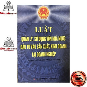 Sách - Luật quản lý sử dụng vốn nhà nước và đầu tư vào sản xuất kinh doanh tại doanh nghiệp 