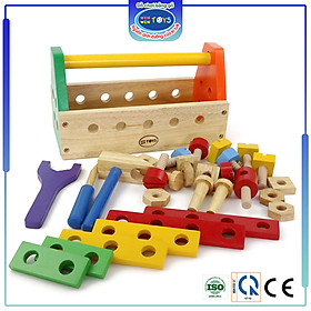Đồ chơi gỗ Bộ đồ nghề sửa chữa  | Winwintoys 61192 | Phát triển khả năng sáng tạo, khéo léo | Đạt tiêu chuẩn CE và TCVN