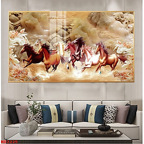 Mua Tranh Bát Mã Truy Phong Đem Tài Lộc Cho Gia Chủ  - Tranh Canvas Treo Tường Phong Thủy