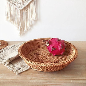 Mua Đĩa mây decor đựng thực phẩm khô hàng thủ công mỹ nghệ xuất khẩu Bemiao Shop