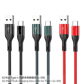 Mua CÁP SẠC ĐIỆN THOẠI X2 MAX 1M CỔNG MICRO USB/LN/TYPEC SIÊU CHẤT LƯỢNG-HT
