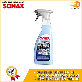 Chai xịt phủ bóng sơn xe và các chi tiết ô tô nhanh chóng Sonax 287400 500ml - chống thấm nước, phủ bóng nhanh, loại bỏ cận bẩn, tăng độ sáng sơn xe, giảm bám bụi bẩn, mùi dễ chịu