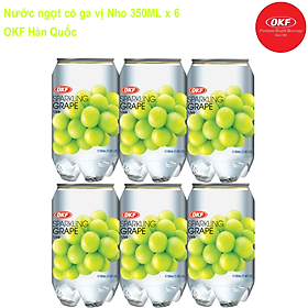 Nước ngọt có ga vị Nho 350ML X 6 CHAI OKF Hàn Quốc