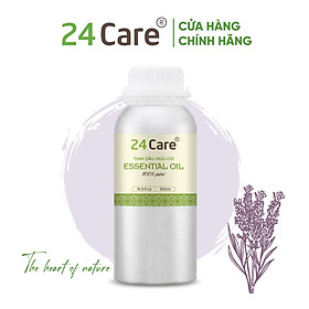 Tinh dầu nguyên chất oải hương 24care - tinh dầu xông phòng hoa lavender giúp giảm căng thẳng, đau đầu, thư giãn, xua đuổi côn trùng, khử khuẩn và thơm phòng