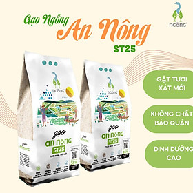 Gạo An Nông ST25 - Gạo Ngỗng ngon sạch túi 3kg