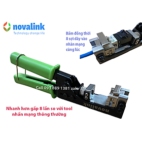 Kìm bấm nhân mạng 8 sợi Novalink CC-15-00061, bấm 1 lần 8 sợi dây mạng cùng lúc, dùng cho nhân mạng Commscope, hàng nhập khẩu chính hãng