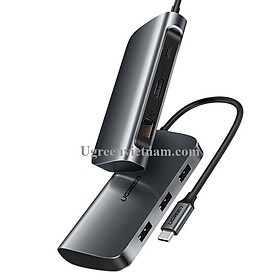 Mua Thiết bị mở rộng USB type-C to HDMI/ Hub USB 3.0/Lan Gigabit/ PD Ugreen 50771 -  Hàng chính hãng