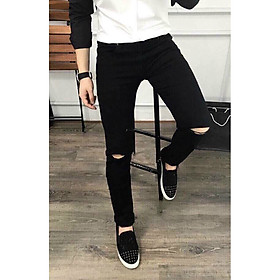 Jean đen rách gối