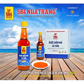 Thùng 6 chai Nước mắm 584 Nha Trang 25 đạm, Chai PET 500ml, Date mới nhất